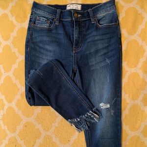 Free People Fringe Skinny Jeans!